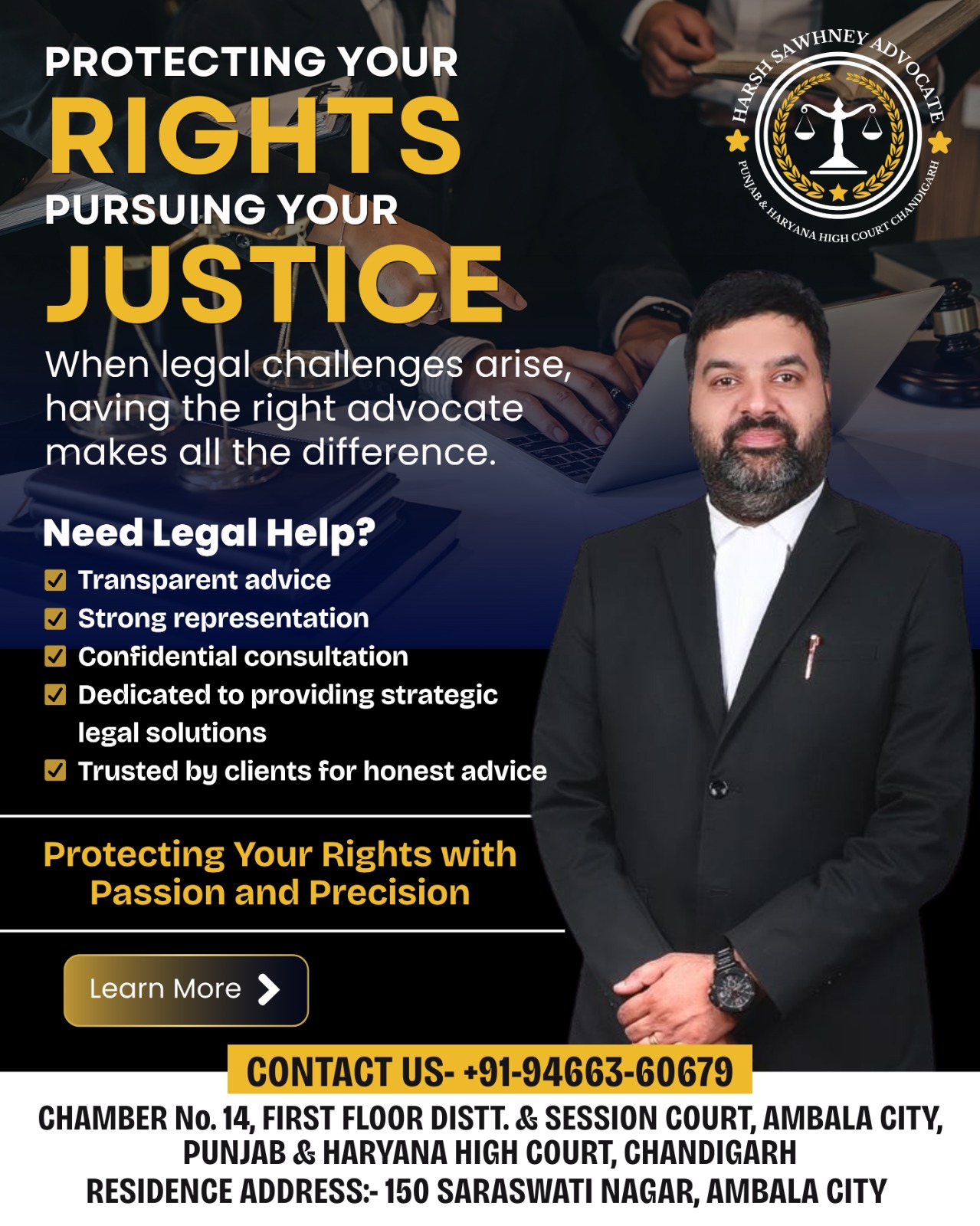 HARSH SAWHNEY ADVOCATE: Trusted Legal Support When You Need It Most