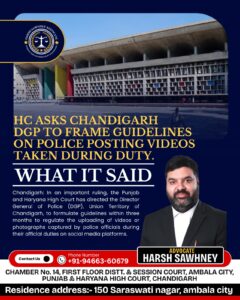 HC Directs Chandigarh DGP to Frame Social Media Guidelines for Police Officials